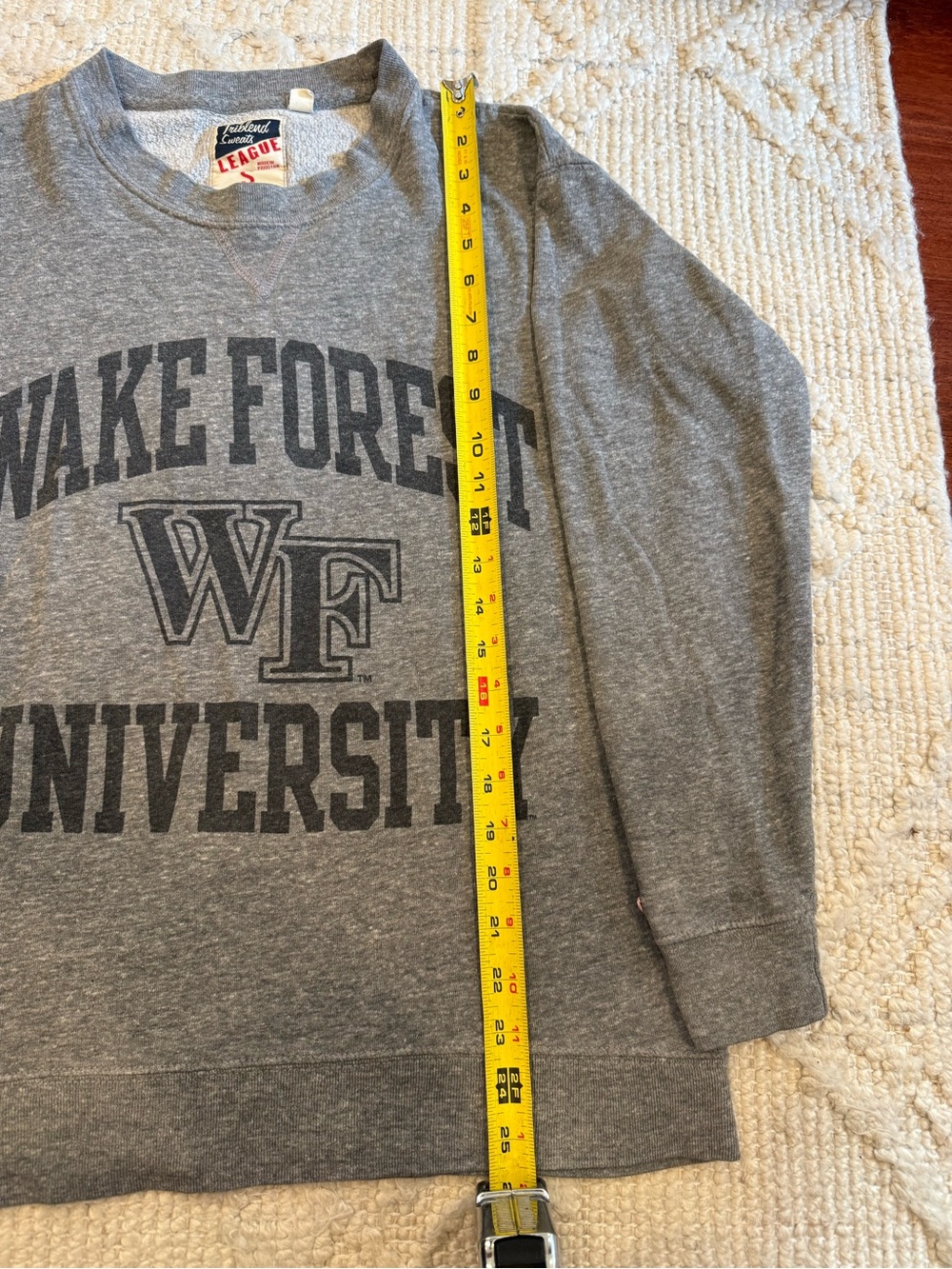 Vintage League Triblend Sweats "Wake Forest University" crewneck - Picture 5 of 5